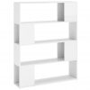 Knjižna omara za razdelitev prostora sijaj bela 100x24x124 cm