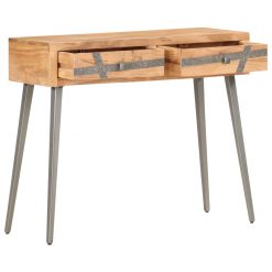 Konzolna mizica 90x30x75 cm trden akacijev les