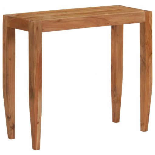 Konzolna mizica iz trdnega akacijevega lesa 101x35x80 cm rjava