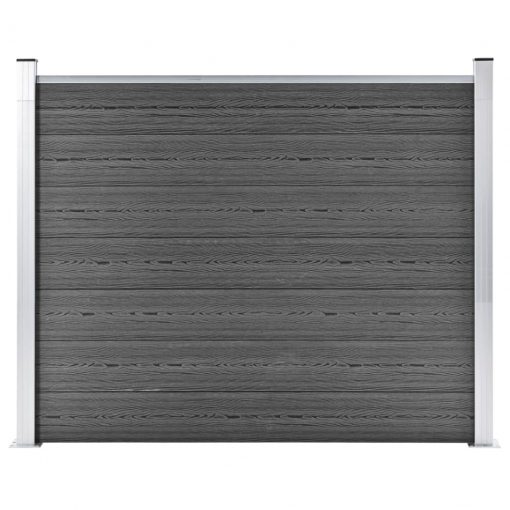 Ograjni panel WPC 180x146 cm črn