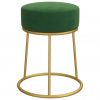 Okrogel stolček zelen žamet