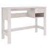 Pisalna miza bela 110x40x75 cm trdna borovina