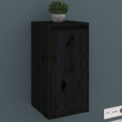 Stenska omarica črna 30x30x60 cm trdna borovina