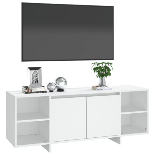 TV omarica bela 130x35x50 cm iverna plošča