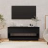 TV omarica črna 102x41x44 cm iverna plošča