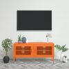 TV omarica oranžna 105x35x50 cm jeklo