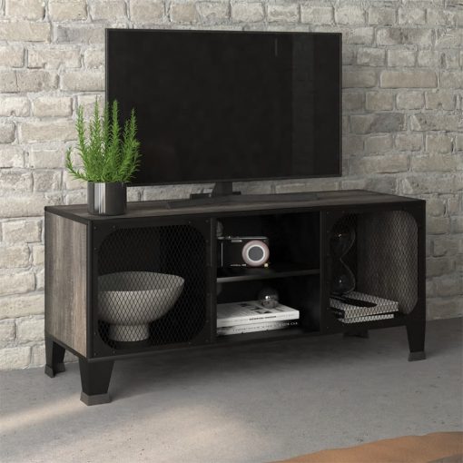 TV omarica siva 105x36x47 cm kovina in MDF