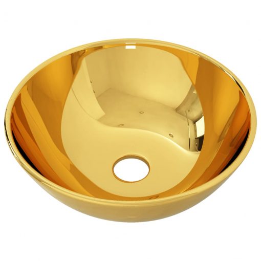 Umivalnik 28x10 cm keramičen zlat