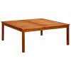 Vrtna klubska mizica 110x110x45 cm trden akacijev les