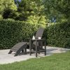 Vrtna miza Adirondack antracitna 38x38x46 cm HDPE