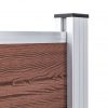 Vrtna ograja WPC 353x106 cm rjava