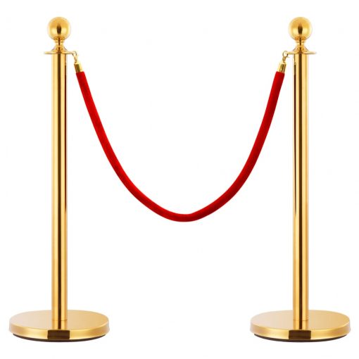 Vrv za pregradni stebriček rdeča in zlata žametna