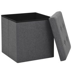 Zložljiv stolček s prostorom za shranjevanje temno sivo platno