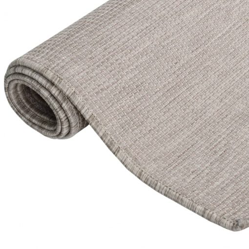 Zunanja preproga ploščato tkanje 160x230 cm taupe