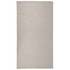 Zunanja preproga ploščato tkanje 80x150 cm taupe