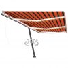 Avtomatska tenda LED + senzor 600x300 cm oranžna/rjava