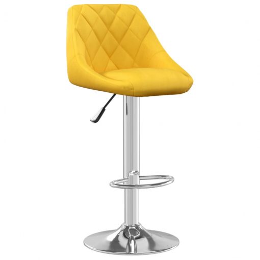 Barski stolček 2 kosa gorčično rumen žamet