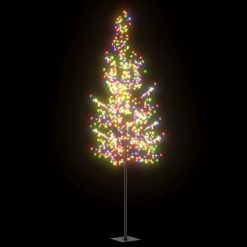Božično drevesce 600 LED lučk barviti češnjevi cvetovi 300 cm