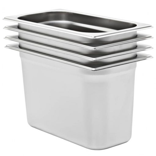Gastronomske posode 4 kosi GN 1/3 200 mm nerjaveče jeklo