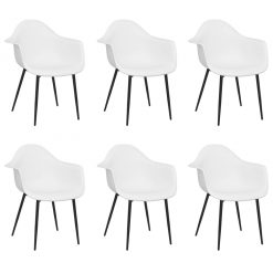 Jedilni stoli 6 kosov bele barve PP
