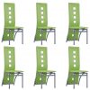 Jedilni stoli 6 kosov zeleno umetno usnje