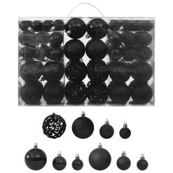 Komplet novoletnih bučk 100 kosov črne barve