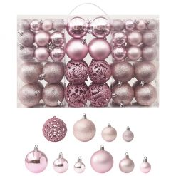 Komplet novoletnih bučk 100 kosov roza barve