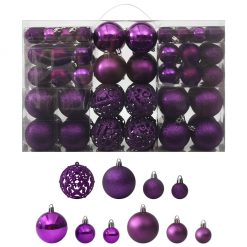 Komplet novoletnih bučk 100 kosov vijolične barve