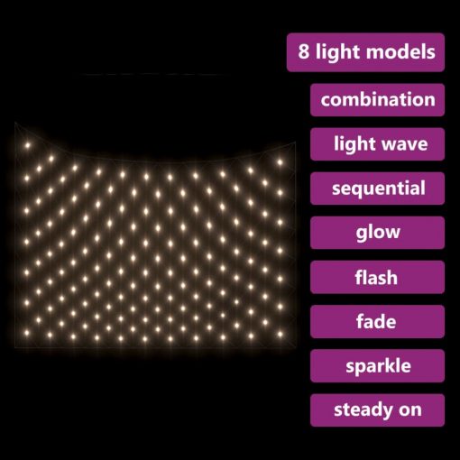 Novoletna svetlobna mreža toplo bela 4x4 m 544 LED lučk