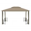 Paviljon s stranicami in dvojno streho 3x4 m taupe