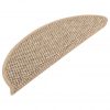 Samolepilne preproge za stopnice sisal 15 kosov 56x20 cm