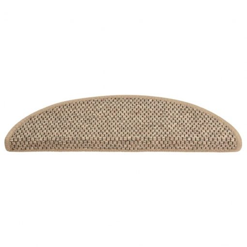 Samolepilne preproge za stopnice sisal 15 kosov 56x20 cm