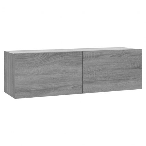 Stenska TV omarica siva sonoma 100x30x30 cm konstruiran les