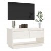 TV omarica bela 74x34x40 cm trdna borovina