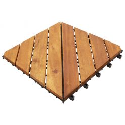Talne plošče 20 kosov rjave 30x30 cm trden akacijev les