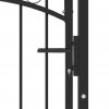 Vrata za ograjo s konicami jeklo 100x125 cm črna