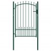 Vrata za ograjo s konicami jeklo 100x150 cm zelena