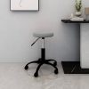 Vrtljiv pisarniški stol svetlo siv žamet
