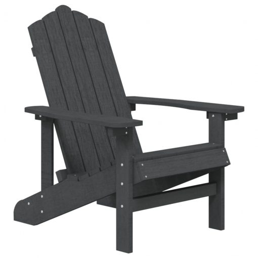 Vrtni stoli Adirondack 2 kosa HDPE antracitni