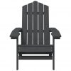 Vrtni stoli Adirondack 2 kosa HDPE antracitni