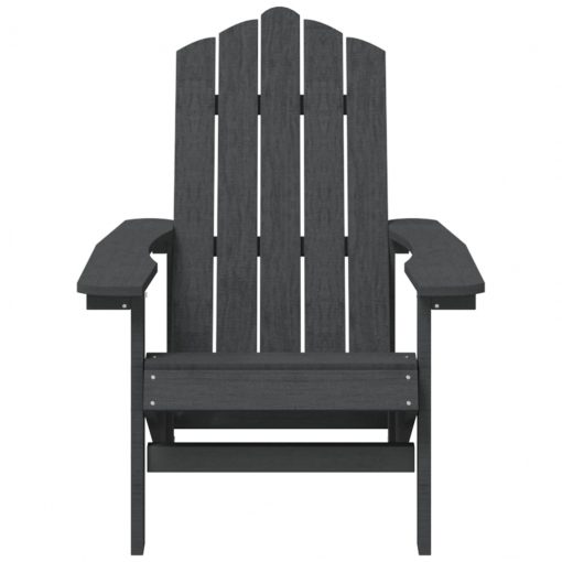 Vrtni stoli Adirondack 2 kosa HDPE antracitni