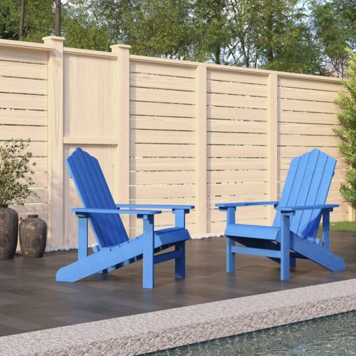 Vrtni stoli Adirondack 2 kosa HDPE aqua modri