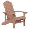 Vrtni stoli Adirondack 2 kosa HDPE rjavi