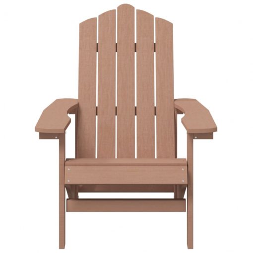 Vrtni stoli Adirondack 2 kosa HDPE rjavi