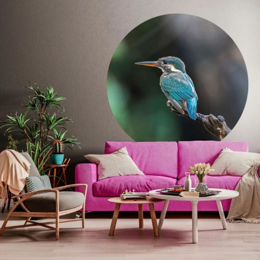 WallArt Okrogla tapeta The Kingfisher 190 cm