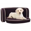 Zložljiv pasji kavč bordo 76x71x30 cm s platneno pralno blazino