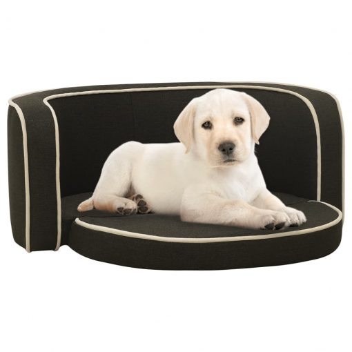 Zložljiv pasji kavč temno siv 76x71x30 cm s pralno blazino