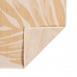 Zunanja preproga ploščato tkanje 120x170 cm vzorec listov