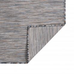 Zunanja preproga ploščato tkanje 160x230 cm rjava in črna