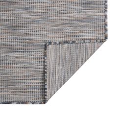 Zunanja preproga ploščato tkanje 200x280 cm rjava in črna